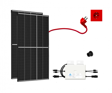 Balkonkraftwerk 800Wp / 720W mit Trina Solar 400 Wp und Envertech EVT-720, Mini-Solaranlage, Plug and Play